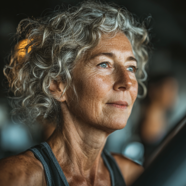 Активні літні люди займаються фітнесом